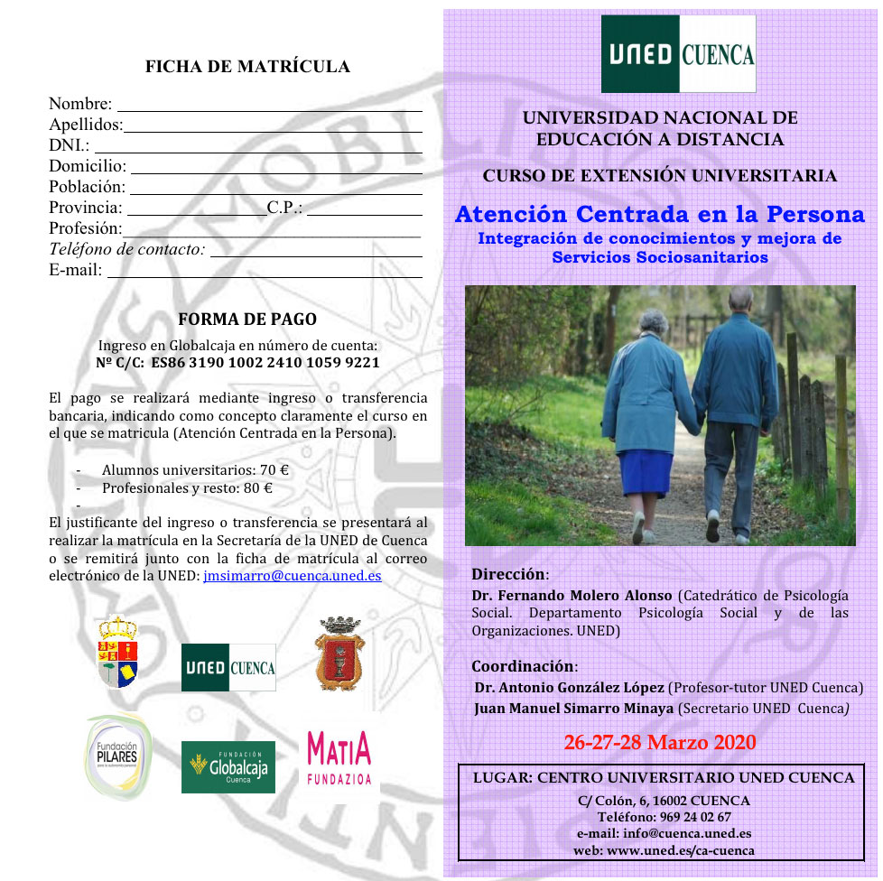 Atención Centrada en la Persona. Integración de conocimientos y mejora de Servicios Sociosanitarios
