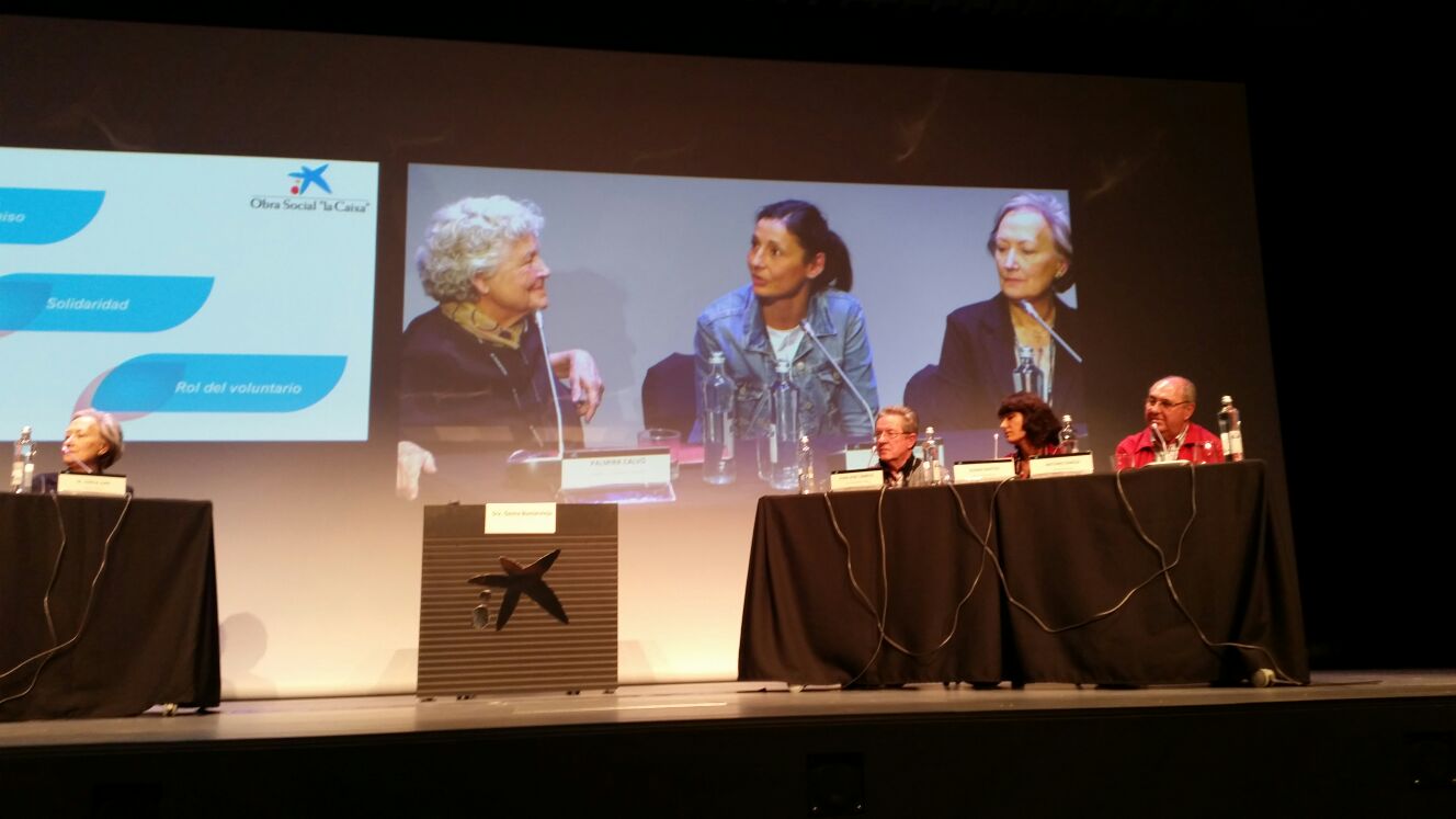 Encuentro de Asociaciones de Voluntariado de Personas Mayores de Obra Social La Caixa de Sevilla Conferenciantes del encuentro en La Caixa de Sevilla