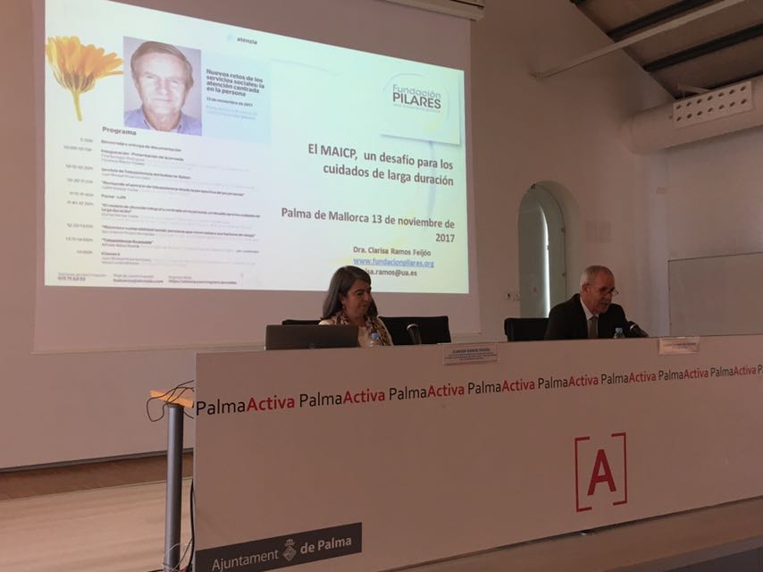 Jornada: 'Nuevos retos de los servicios sociales: la atención centrada en la persona (Palma de Mallorca)' Clarisa Ramos-Feijoó en la jornada Atenzia de Palma de Mallorca