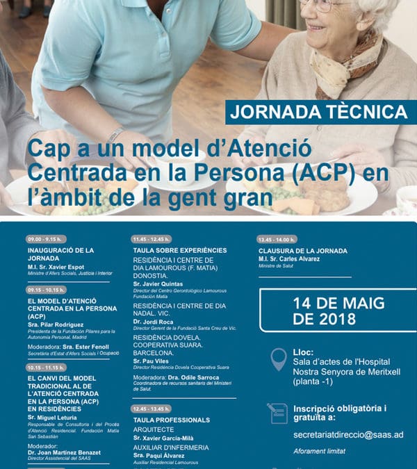 Jornada: ‘Hacia un modelo de Atención Centrada en la Persona (ACP) en el ámbito de las personas mayores’