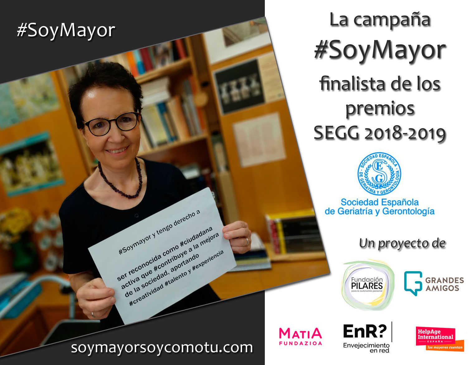 #SoyMayor: campaña por el 1 de octubre, Día Internacional de las Personas Mayores