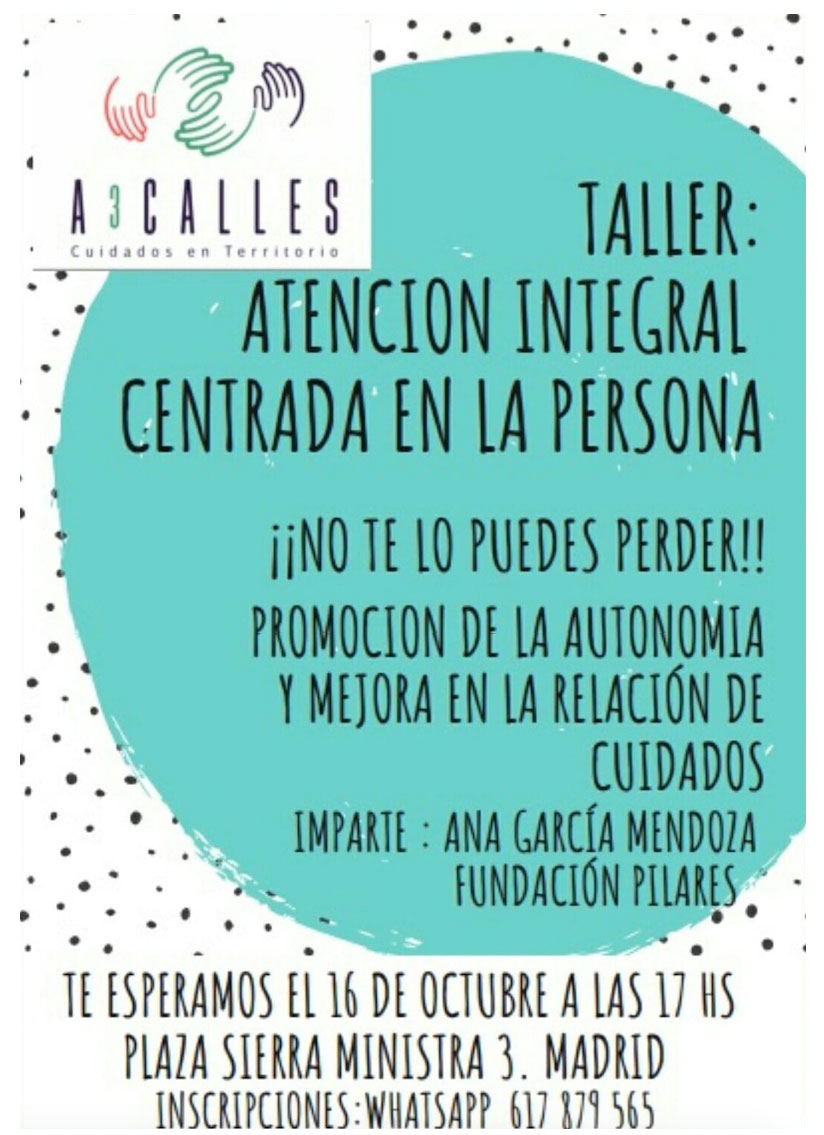 Taller de Atención Integral y Centrada en la Persona en A3CALLES