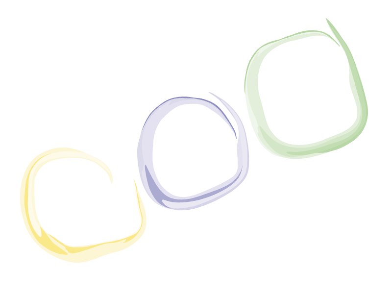 Formación Icono con formas circulares en colores amarillo, morado y verde junto al texto Formación a demanda