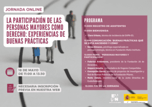 Jornada "La participación de las personas mayores como derecho: experiencias de buenas prácticas" 1683883971 18my programa jornada mayores participacin